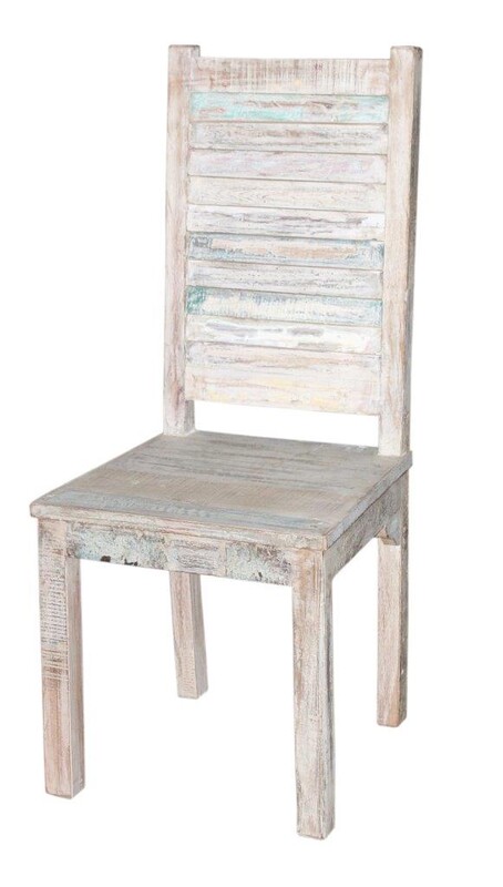 Houten stoel in sloophout, shabby chic - brocante stoelen en banken - te koop brocante meubels tegen goedkope en lage prijzen Teak